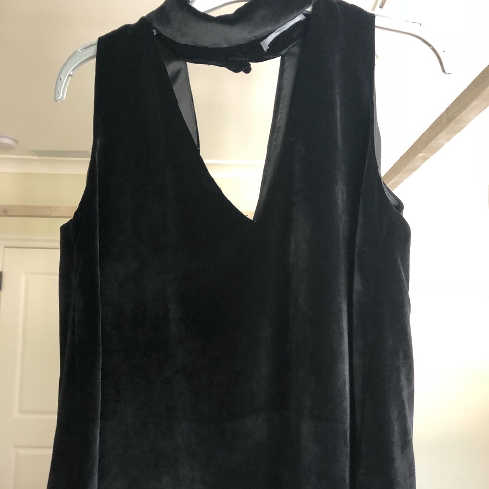 Velvet cut out tank top